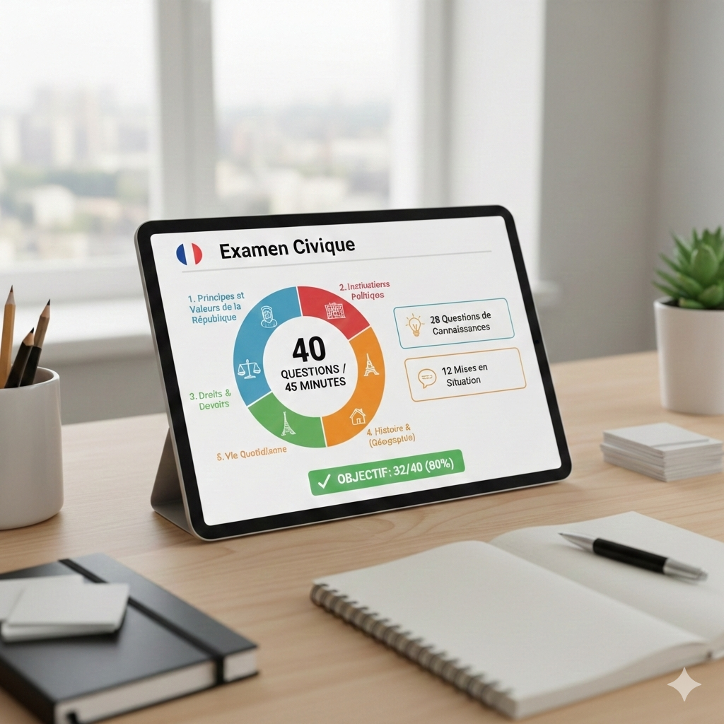 Comment bien préparer l'examen civique : méthode complète pour atteindre 80%